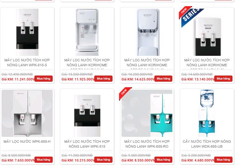 Giá máy tại công ty Minh Vương